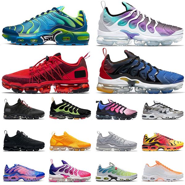 

2021 vapourmax plus tn fly knit cool grey white men women running shoes off sneakers trainers sports