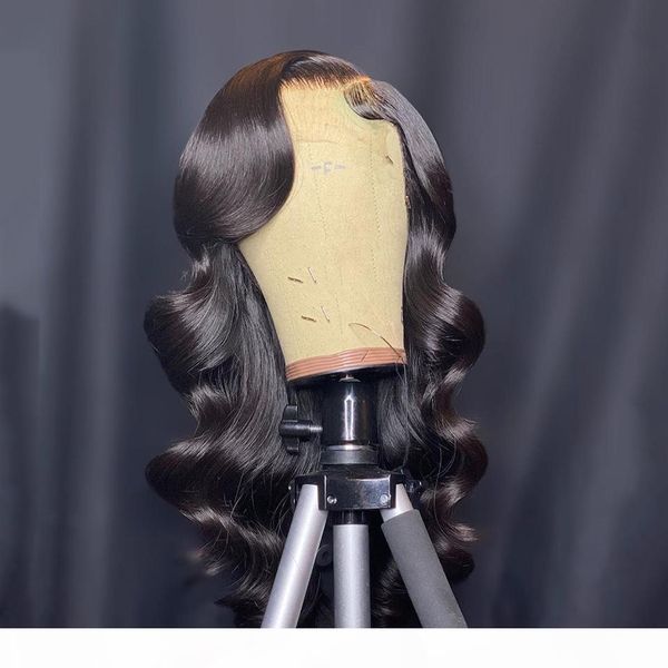 

13*4 body wave wig lace front human hair wigs remy pre-plucked human hair wigs natural color for black women, Black;brown