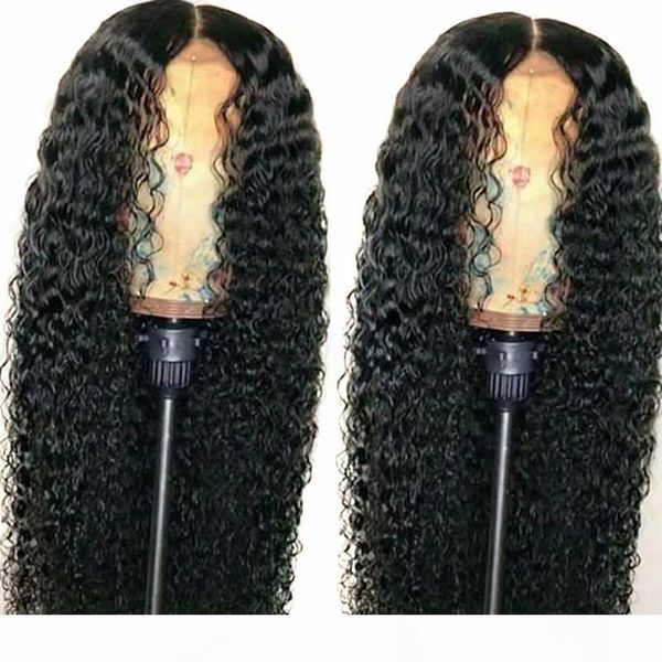 

black glueless long loose curly wig synthetic lace front wigs with baby hair heat resistant fiber hair natural wigs for women 24 inch