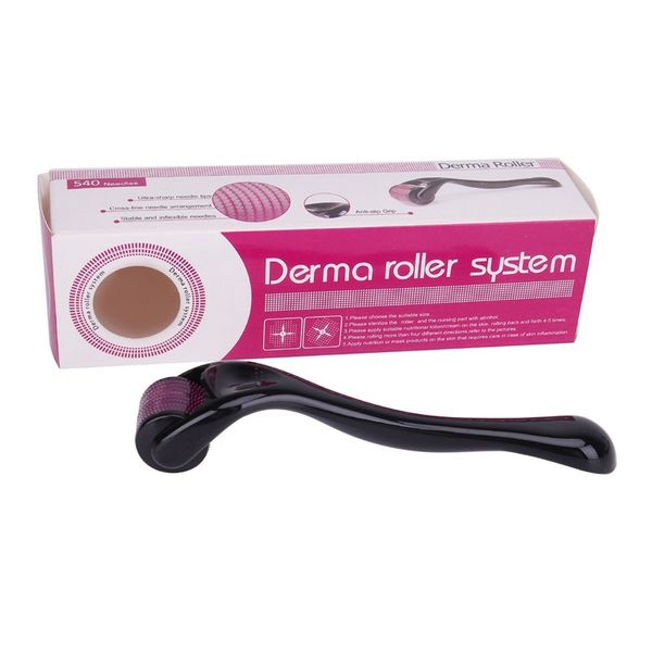DRS 540 Aghi derma roller Micro Needle Skin DrRoller Therapy Microneedle Dermaroller Anti Acne Rimozione delle rughe con scatola al dettaglio 0,2 mm - 3 mm