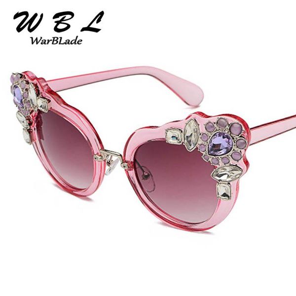 

sunglasses warblade 2021 artificial crystal embellishment cat eye women fashion summer sun glasses for, White;black
