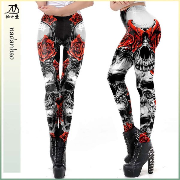

3d printing 2020 digital halloween new fashion leggings, Black
