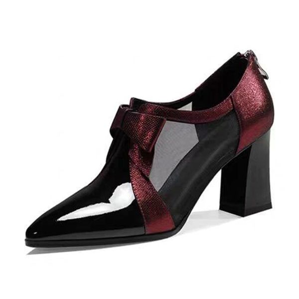 

fashion high heels pointed toe women pumps elegant ladies party shoes super square heel 10cm a2504 #gv9u, Black