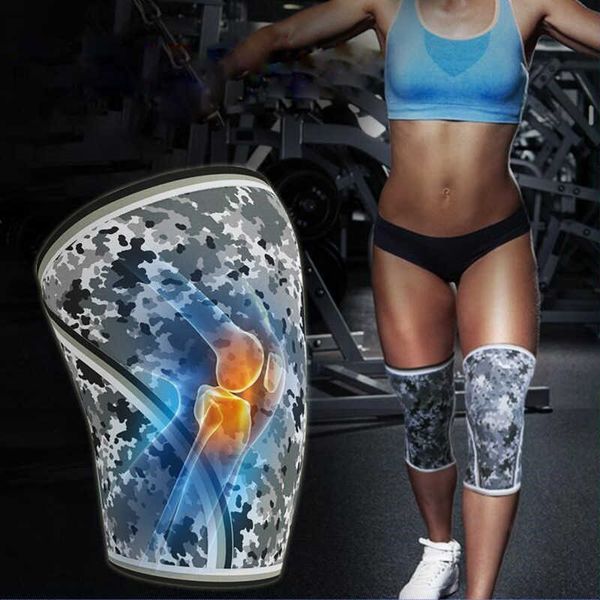 

compression knee sleeves 7mm thicken neoprene knee pads for at-home workout support for exercise crossfit training weightlifting, Black;gray