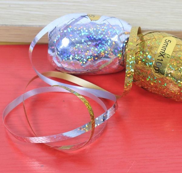 

6 roll/set 10m*5mm tapes decoration birthday roll curling ribbon crafts gifts party rope wedding diy balloon bbyru bwkf