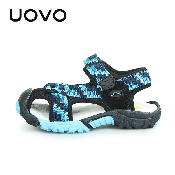 

uovo 2020 brand summer beach sandals boys and girls shoes breathable casual sport sandals toddler #25-35 q1214, Black;red