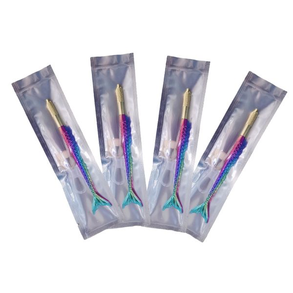 

5pcs/lot microblading manual pen with 2 ink cups profession eyebrow embroidery supplies portable makeup manual tattoo pen