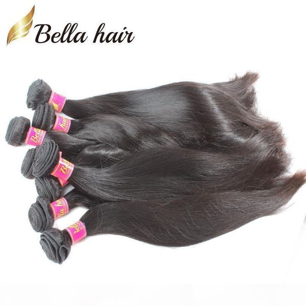

bellahair 100% mongolian human virgin hair bundles body wave human hair weft extensions double weft 10"-26" dhl ing, Black
