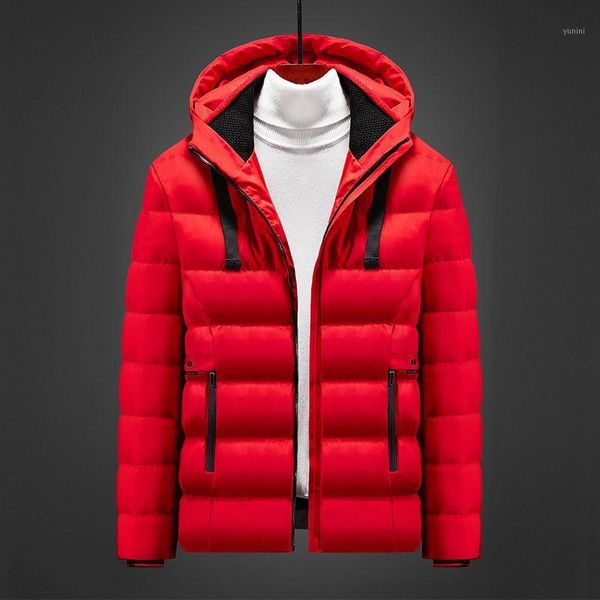 

s-4xl) hooded coat men winter thickening large size warm overalls down jacket casual overcoat male outdoor korean clothes1, Black