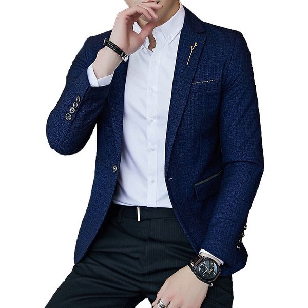 

2021 luxury slim fashion retro solid color casual wedding jacket new large size men's social club blazer 5xl 7qs9, White;black