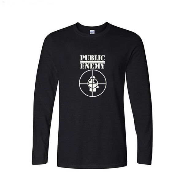 

public enemy t shirt ment autumn style sleeve novel music t-shirt us rap cotton men long sleeves, White;black