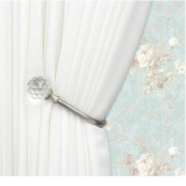 

2pcs/set curtain clamp u-shaped curtain wall hook crystal metal home curtain accessories hook holder decorati bbybzt