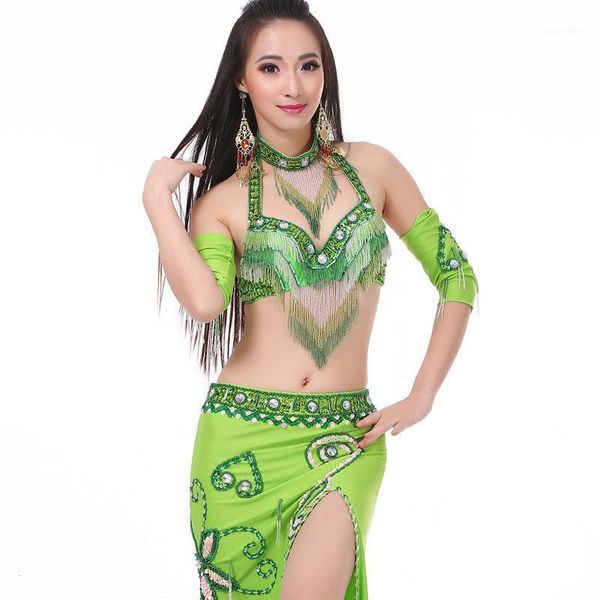 

embroidery belly dance mint glitter dress costumes oriental bra sequins pattern split skirt female bellydance dancewear1, Black;red