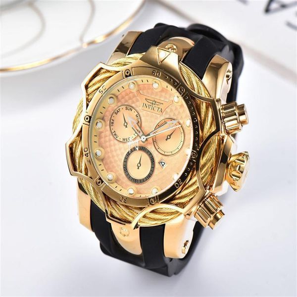 

318 chronograph working stainless steel mens watches for man multifunction fashion casual quartz watche, Slivery;brown
