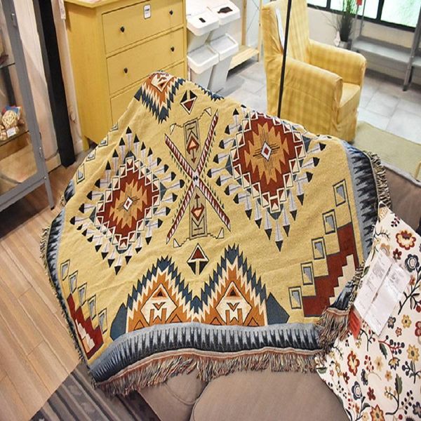 

blankets drop bohemian knitted throw blanket picnic camping sofa covers slipcover car travel plane