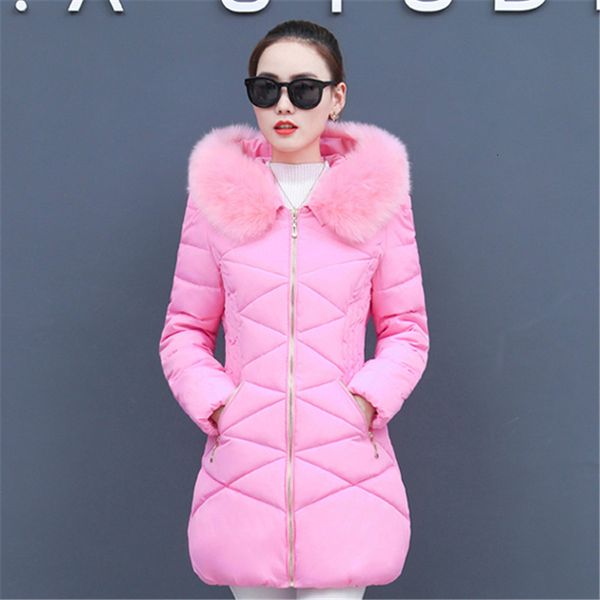 

2021 new women's beige winter coat m-3xl plus size leather with hood down, cotton coats thin korean fashion, black, thick heat parkas n