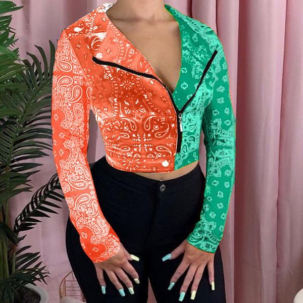 

2021 new fashion autumn jacket women vintage letters heart ethnic printed long sleeve jacket short zipper front coat, Black