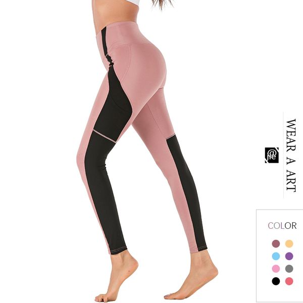 

women stretchy yoga legging woman high waist tight tummy compression sportwear yoga pants active running simple fashion popular new, Black