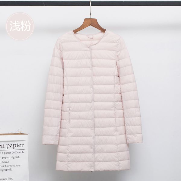 

2021 new ultra light jacket women long duck down female lightweight warm linner slim portable ladies coats zmft, Black