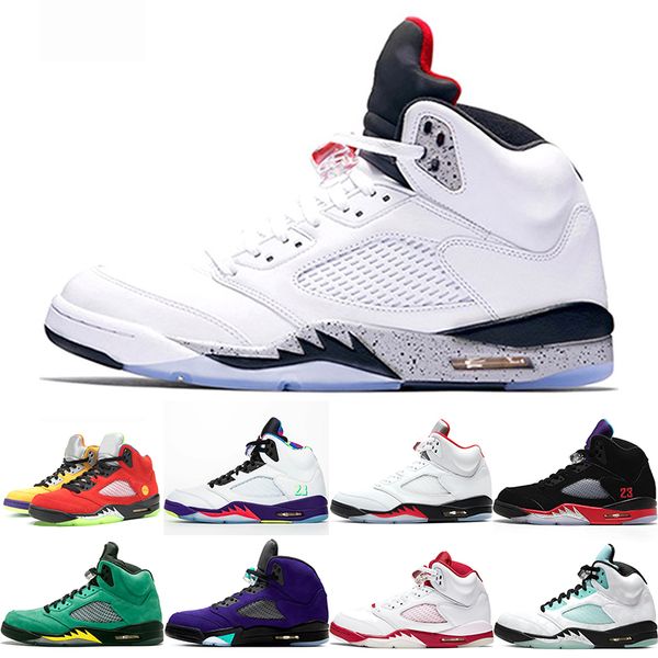 

wholesale jumpman 5s men basketball shoes 5 what the alternate bel fire red ducks white cement mens trainers sports sneaker size 40-47