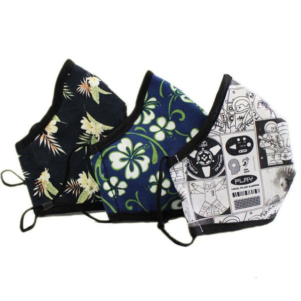

piece factory dhl 100% printed intercalable filter pm2.5 designer mask anti-dust three-dimensional washable cotton covered face masks