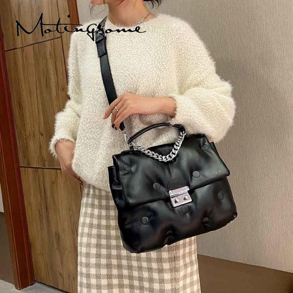 

women shoulder bag luxury designer bag space cotton pu leather crossbody handbag with chains causal female winter bags 2021 new