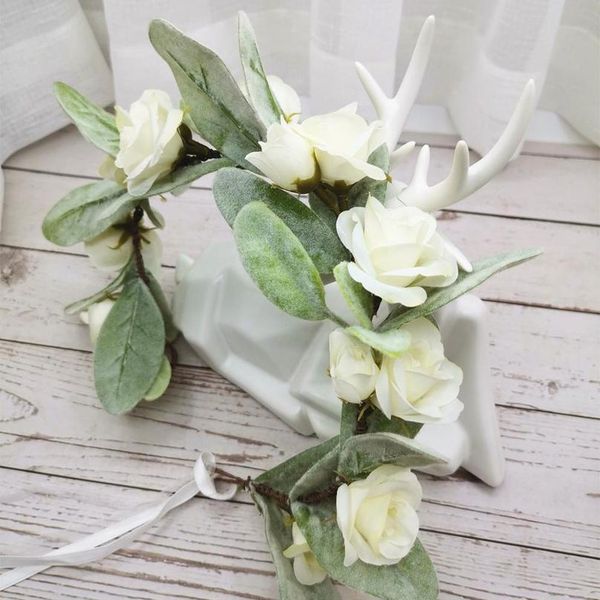 

rose flowers crown women wedding headband women wedding hair accessories girl floral garland wedding floral qylhgj