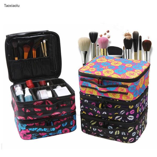 

cosmetic case large capacity cosmetic bag travel large capacity beauty case clapboard toiletry bag women waterproof make up