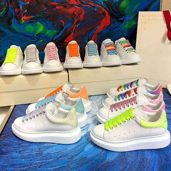 

mleather small white shoes thick soled increased men and women lovers leisure sports shoes dad, Black