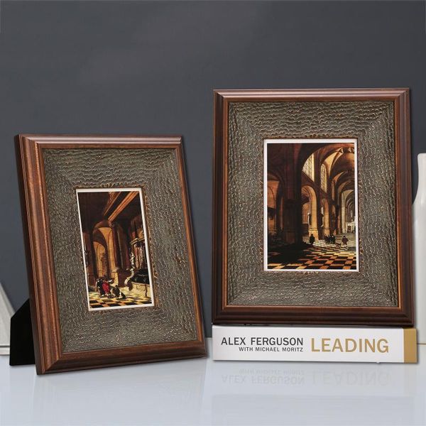 

6/7 inch european high grade solid wood p frame living room ornaments