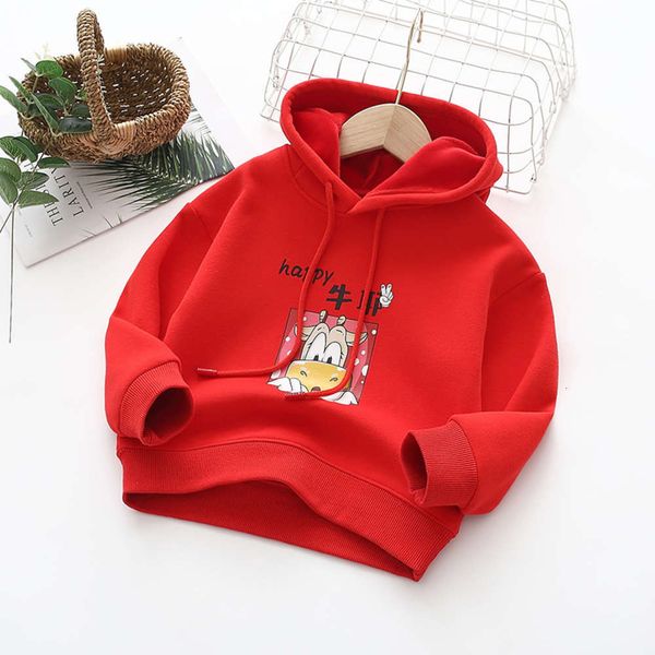 

new year's children's plush sweater, Black