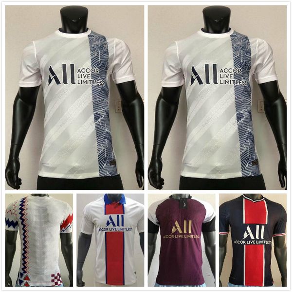 

player version mbappe verratti kean soccer jersey 2020 2021 di maria kimpembe marquinhos icardi pre-match football shirt 20 21, Black;yellow