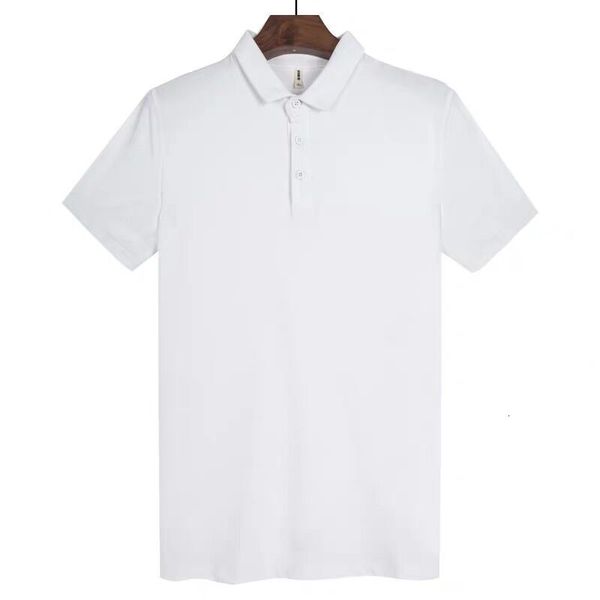 

polo shirt men's short sleeve fashion brand lapel t-shirt cotton solid slim design, White;black