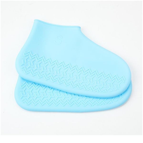 

a pair of sile rain boot covers children's rainproof non-slip portable shoe covers waterproof and wear-resistant sho jllcof