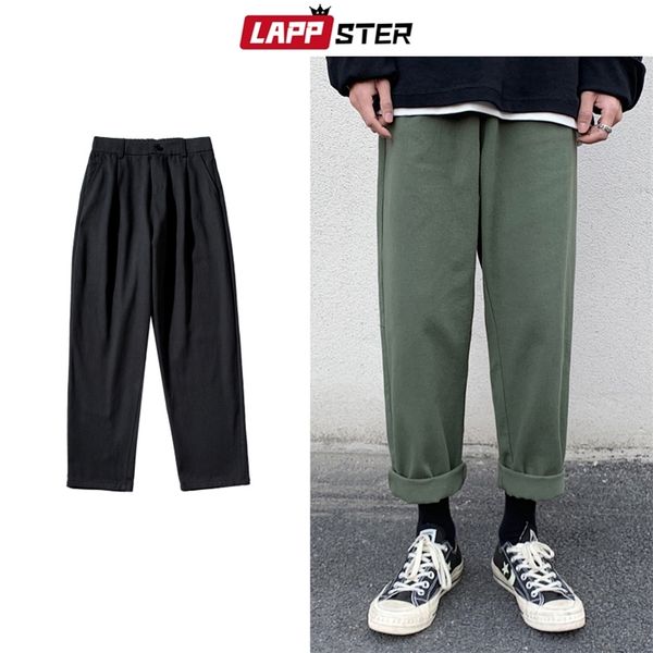 

lappster men ins black korean joggers pants mens black casual harem pants male japanese streetwear cargo pants plus size 201217