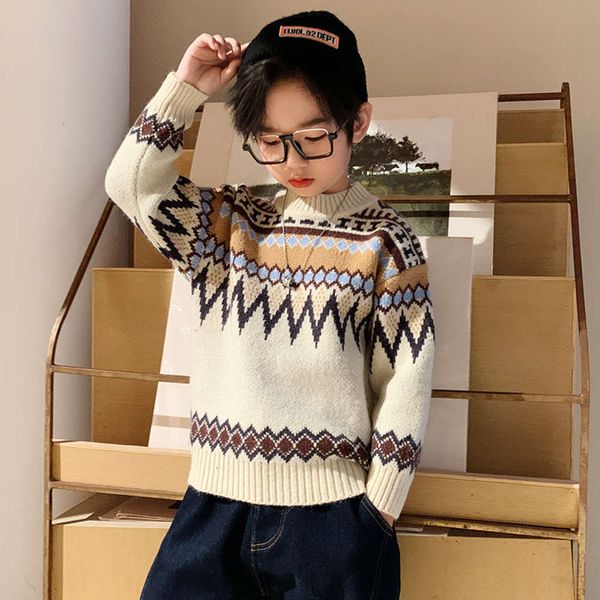 

thickening new clothing boys' sweater pullover 2020 zhongda children's 15 korean fashion autumn and winter boys quho11rs, Blue