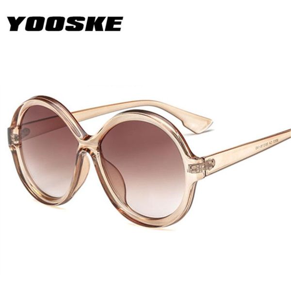 

yooske round sunglasses women oversized sun glasses woman vintage sunglass shades for ladies big sunglases, White;black
