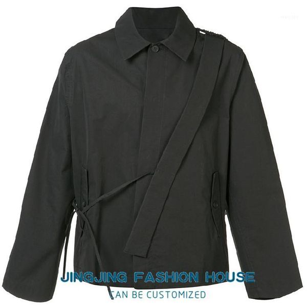 

s-6xl2020 casual style men's shirt strap back splicing designer1, White;black