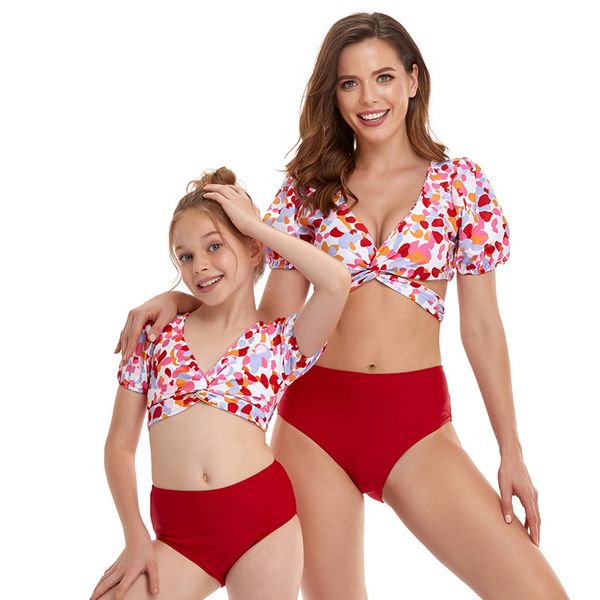 

eight swim wear parent-child swimwear womens girl fashion multiple colour summer swimming equipment beach two-piece suits