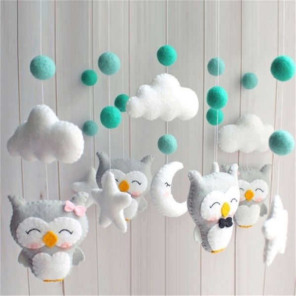 Baby Mobile Chattles Brinquedos Bebê 0-12 Meses Carrossel Berço Suporte para Bed Bell Mom Handmade para Nascido 220216