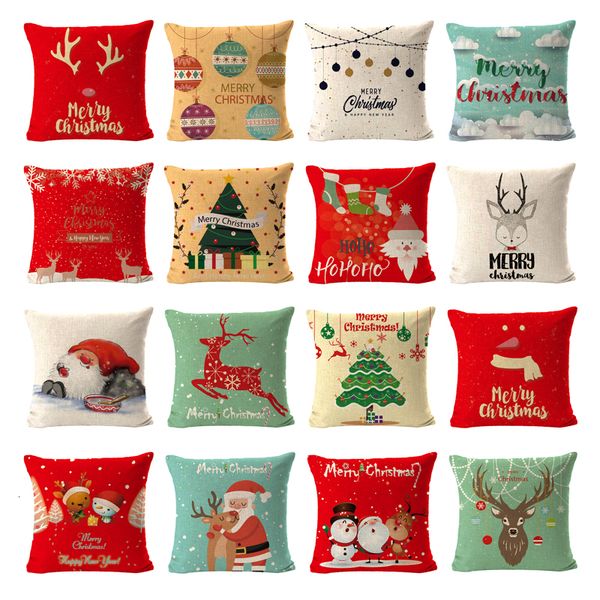 

santa claus christmas tree snowman case colorful pillow cover home sofa car decor cushion ppb37outletx5sg