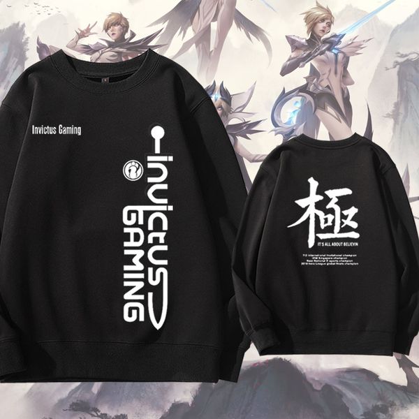 

ig team uniform s10 league lol hero lpl competition men and women sweets round neck plush casual sweater