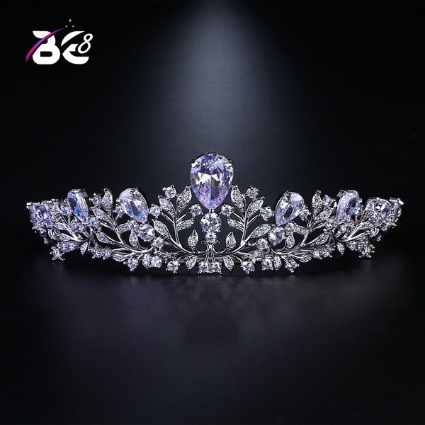 

be 8 cubic zirconia wedding hair accessories tiaras and crowns bridal pageant royal party women hair jewelry tiara de noiva h103, Golden;silver