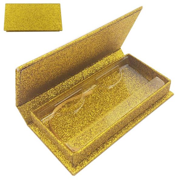 

false eyelashes wholesale lash boxes packaging eyelash box package custom rectangle glitter gold storage case vendors