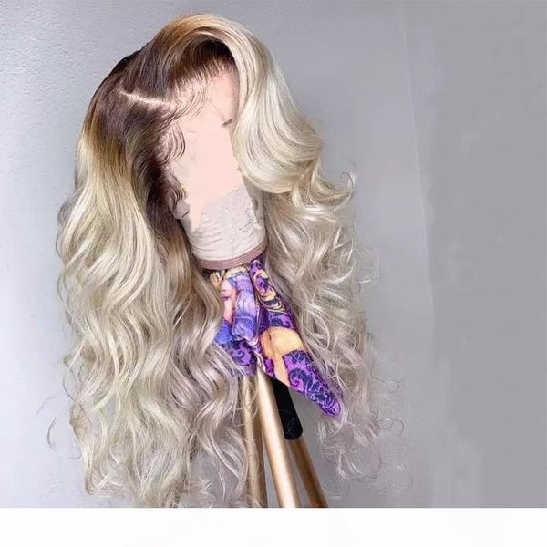 

long wig front lace human hair silky wave 613 color wigs for women pre plucked human hair wig natural hairline linman, Black;brown
