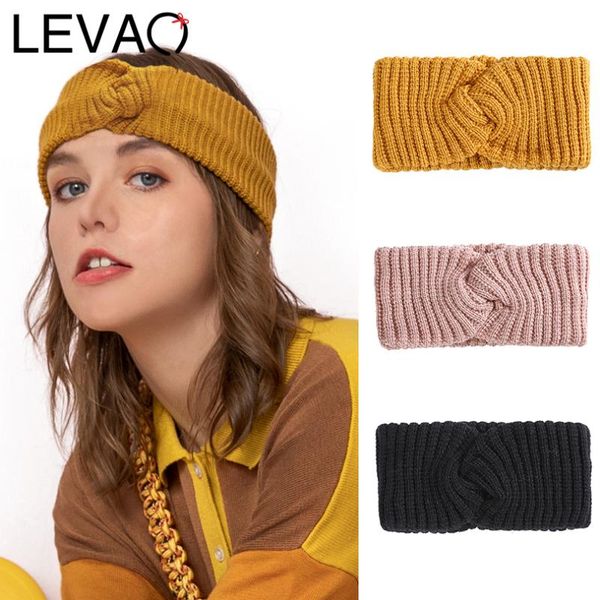 

hair accessories levao women headband crossed knitted woollen hairband girls autumn wrap makeup elastic headdress