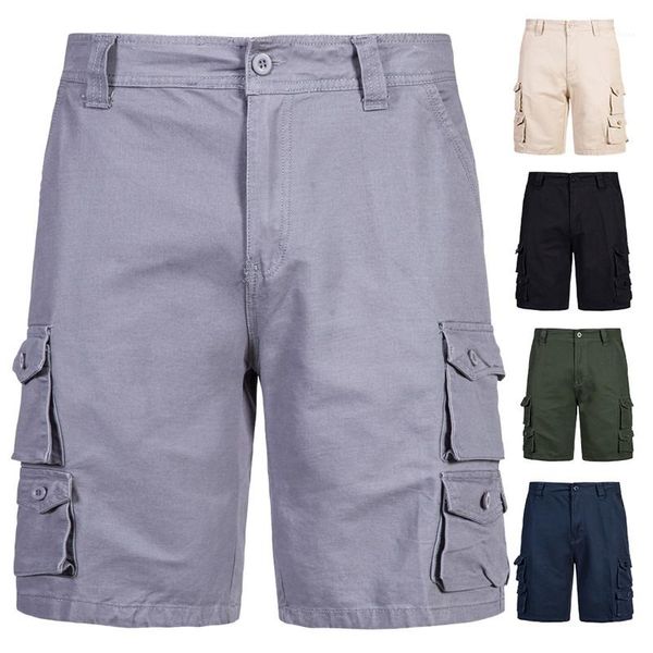 

shorts fashion casual male clothes summer mens sports shorts multi pocket basketball cargo shorts fifth trousers running, White;black