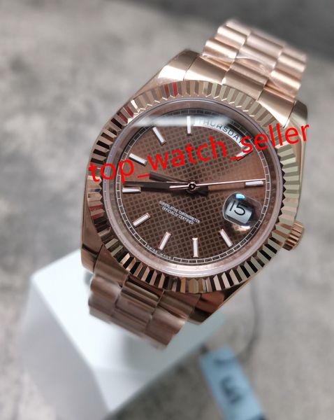 

lastest mens watch 228235 228239 40mm u1 asian 2813 stainless steel strap sapphire automatic mechanical men luxury watches wristwatches, Slivery;brown