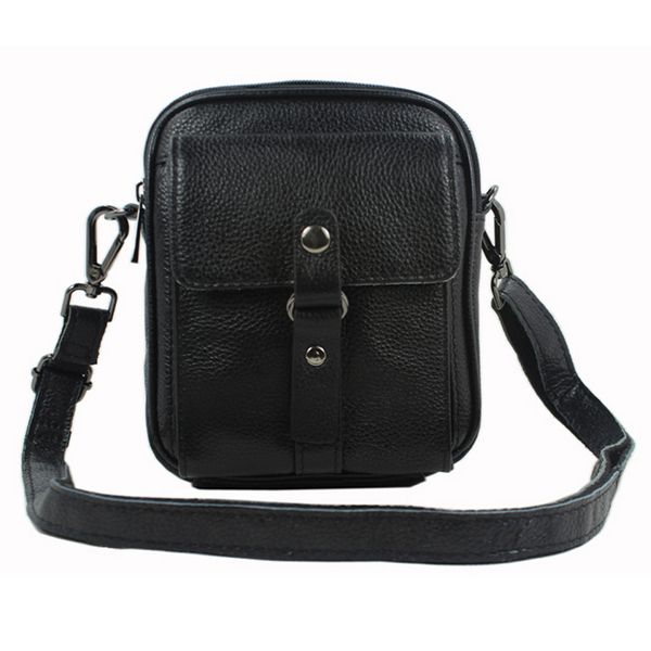 

4wear genuine fashions messenger bags small leather men's shoulder crossbody bag of men fanny waistband bundles, Black;red