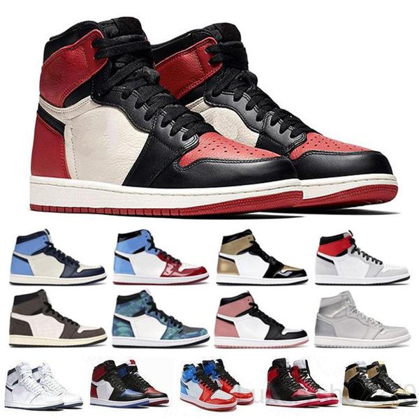 

bio hack dark mocha tie dye jumpman 1 1s mens basketballs shoes obsidian unc travis scotts turbo green chicago sport fg6p, Black
